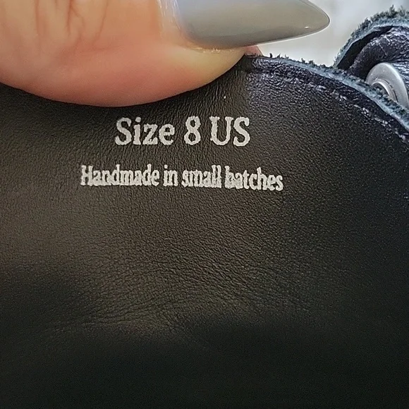 Thursday Boot Co Black Lace-Up CAPTAIN boots 8 - Picture 5 of 5